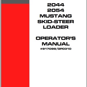 Mustang 2044 2054 Operators Manual 917099