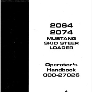 Mustang 2064 2074 Operators Manual 000-27026