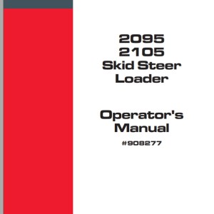 Mustang 2095 2105 Operators Manual 908277B