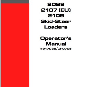 Mustang 2099 2107 2109 Operators Manual 917035C