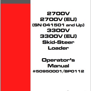 Mustang 2700V 3300V Operators Manual 50950001B