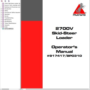 Mustang 2700V Operators Manual 917417B