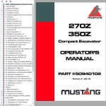 Mustang 270Z 350Z Operators Manual 50940102A