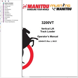 Mustang 3200VT Operator's Manual 50940475L
