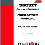 Mustang 3803ZT Operators Manual 918206E