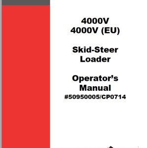 Mustang 4000V Operators Manual 50950005C