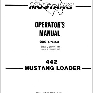 Mustang 442 Operators Manual 000-117843C