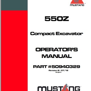Mustang 550Z Operator's Manual 50940329B