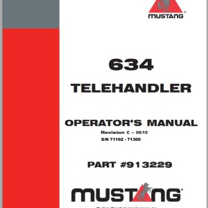 Mustang 634 Operators Manual 913229C