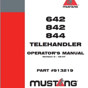 Mustang 642 842 844 Operators Manual 913219D