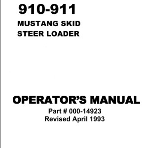 Mustang 910 911 Operators Manual 000-14923B