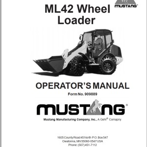 Mustang ML42 Operators Manual 909889A