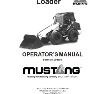 Mustang ML43 Operators Manual 909891A