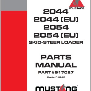 Mustang 2044 2054 Parts Manual 917027F