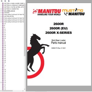 Mustang 2600R Parts Manual 50950175H