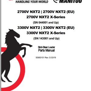 Mustang 2700V NXT2 3300V NXT2 Parts Manual 50950151G