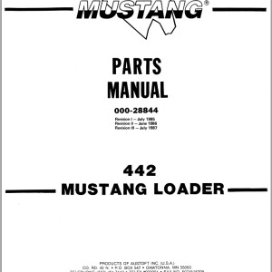 Mustang 442 Parts Manual 000-28844C