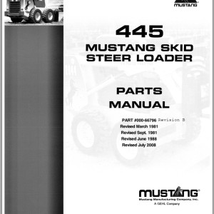 Mustang 445 Parts Manual 000-66796B