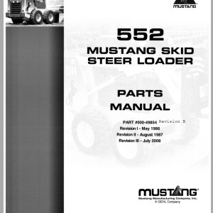Mustang 552 Parts Manual 000-49854B