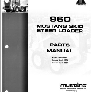 Mustang 960 Parts Manual 000-45884B