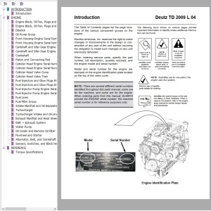 Mustang Deutz TD 2009 L 04 Parts Manual 913315