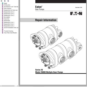 Eaton 26000 Series 26 Multiple Gear Pumps Service Manual 915105