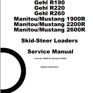 Mustang 1900R 2200R 2600R Service Manual 50950134D