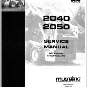 Mustang 2040 2050 Service Manual 001-49966