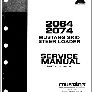 Mustang 2064 2074 Service Manual 000-88025