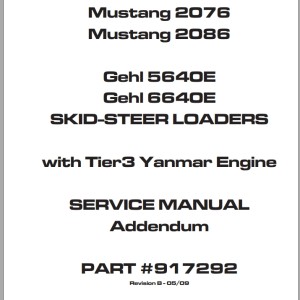 Mustang 2066 2076 2086 Service Manual 917292B