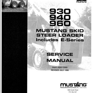 Mustang 930 940 960 Service Manual 000-12909