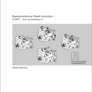 Rexroth A10VG Pump Service Manual 915170