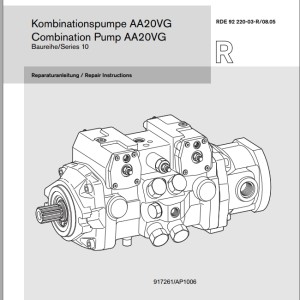 Rexroth Combination Pump Series 10 AA20VG Repair Manual 917261