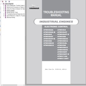 Yanmar 3TNV82A 4TNV106T Troubleshooting Manual 50950006