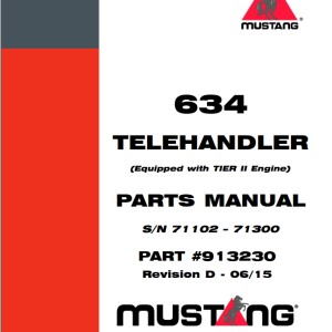 Mustang 634 Parts Manual 913230D