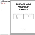Carraro 26.48 Axle Service Manual 908496