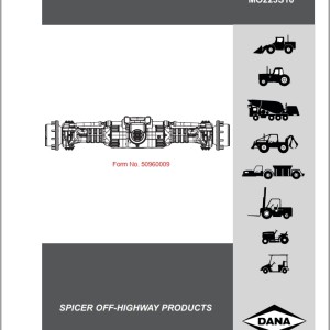 Dana 223 Axle Service Manual 50960009