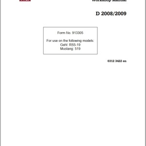 Deutz D2008 D2009 Workshop Manual 03123422