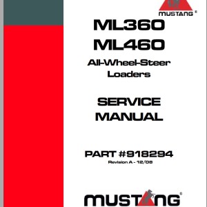 Mustang ML360 ML460 Service Manual 918294A