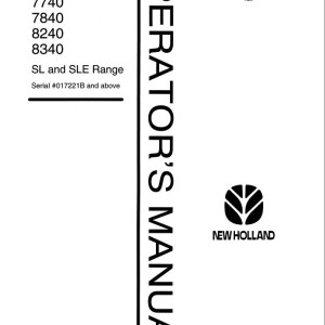 New Holland 5640 to 8340 SL and SLE Range Operators Manual 42564061