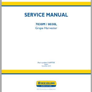New Holland 7030M 8030L Service Manual 51697735