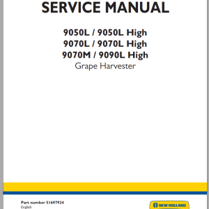 New Holland 9050L 9070M 9070L 9090L (High) Service Manual 51697924