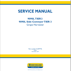 New Holland 9090L Side Conveyor Tier 3 Service Manual 51697776