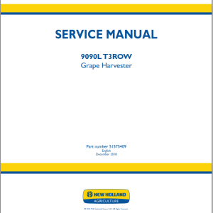 New Holland 9090L T3ROW Service Manual 51575409