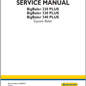New Holland BigBaler 230 330 340 Plus Service Manual 51665914