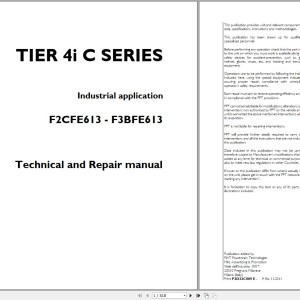 New Holland Engine Tier 4i C Series Technical & Repair Manual P2D32C009E