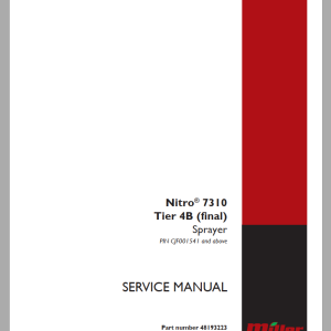 New Holland Nitro 7310 Tier 4B Service Manual 48193223