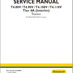New Holland T4.100V T4.110V T4.80V T4.90V Service Manual 51526023