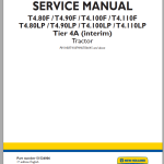 New Holland T4.80F - T4.110LP Service Manual 51526006