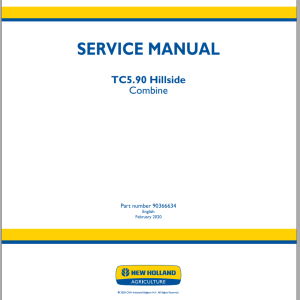 New Holland TC5.90 Hillside Service Manual 90366634